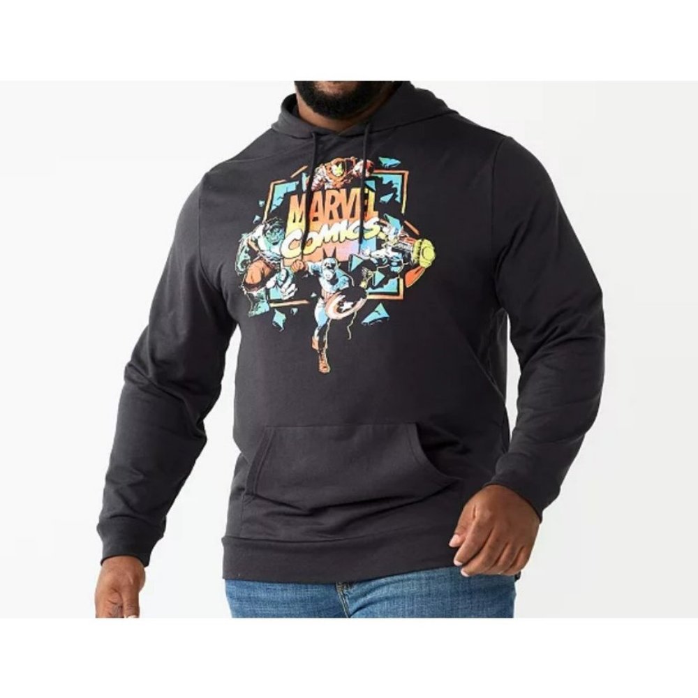 Marvel Avengers Pullover T‎ Shirt Hoodie. SIZE XL TALL